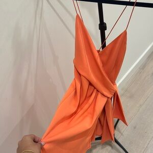 Elegant Orange Women's Dress
